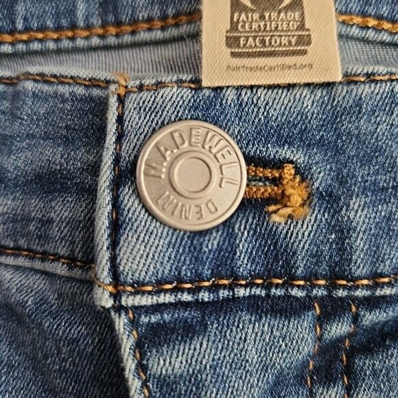 Madewell Jeans Women's Size 25P 26x25 Roadtripper Blue Medium Wash Style NG758 - Picture 10 of 16
